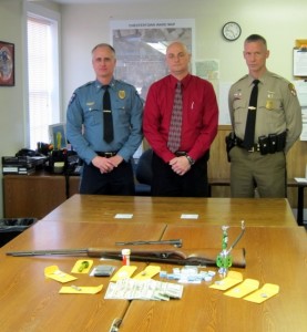 From left to right: Chief G. Adrian Baker, Lt. Steve Elliott, Lt. Fordman