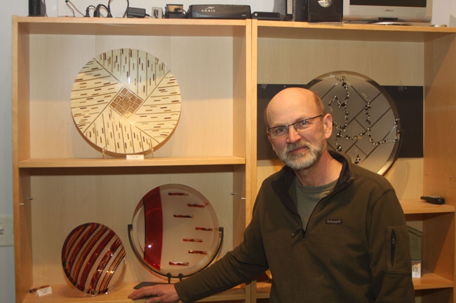 Dave Hegland of Hegland Glass (across from River Arts)