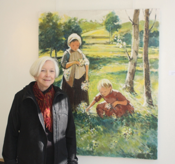 Laura Drons  has a new show up at the Owl Pen Art Gallery, "Dreams of Spring" featuring Danielle Kristoff.  Shown here is Kristoff's "Children of the Flowers." Th eOwl Pen Gallery is at 200 High St., Thursday through Sunday, Noon to 6pm.