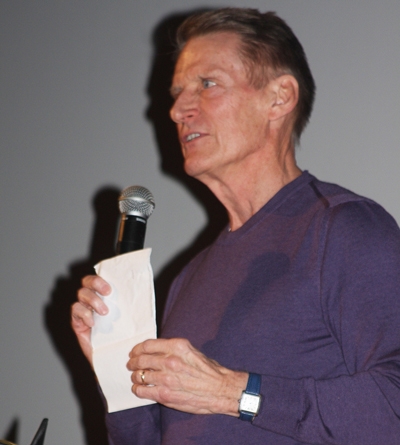 Dr. David Hill spoke after the screening to support the film's call for those in long-term recovery to speak out and advocate for more funding, resources and programs to support persons seeking to recover from alcohol and/or drug addiction.