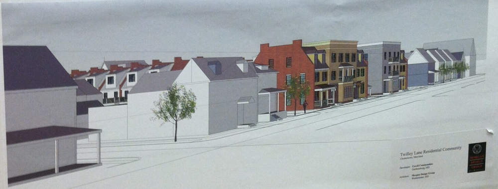 View of Twilley Lane concept rendering from corner of Cannon St. and Queen St.