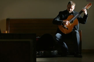 Matt Palmer, guitarist and director of the guitar program at Washington College