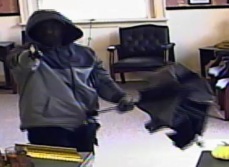 Frame from robbery of Queenstown Bank in Church Hill on October 22.