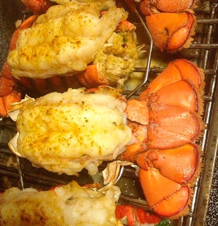 Stuffed lobster tails.