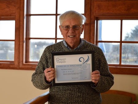 Jack Walsh is the Compass Regional Hospice Volunteer of the Month