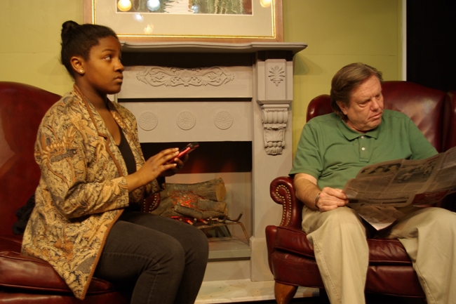  Katie Dillon (Shelby Billups) tells her husband Mike DIllon (Pat Martin) that ...."I will not be ignored!" in Church Hill Theatre’s production of the play “Good People” playing weekends April 10 to 26.