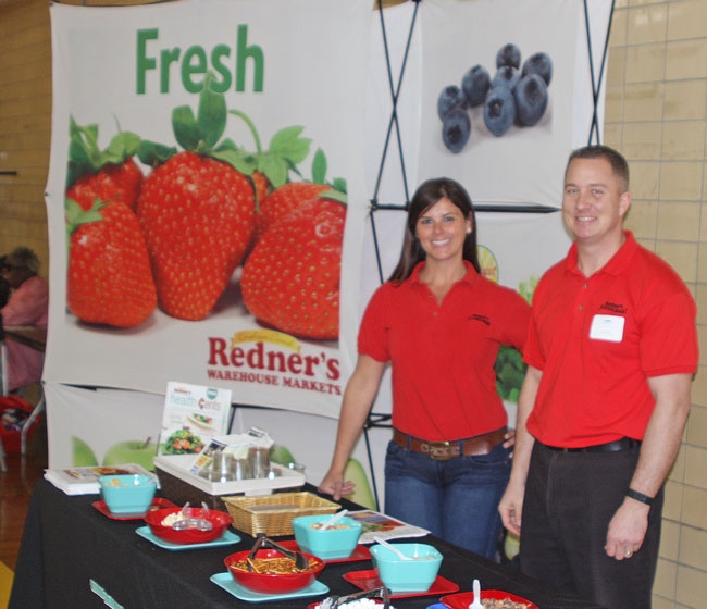 Meredith Mensinger (Corporate Dietician) and Eric White (Consummer Communications), Rednor's Warehouse Market.