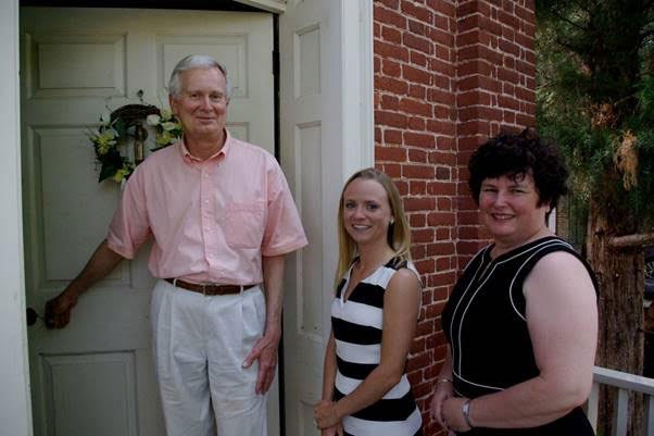 Historical Society President, Robert Bryan, with the new leadership team: Amanda Tuttle-Smith (l) and Susanne DeBerry Cole (r).