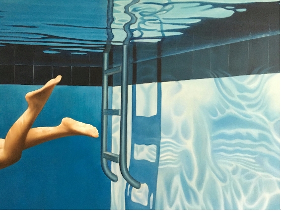 Arturo Alfonso Sandoval  is the artist who painted The Swimmer