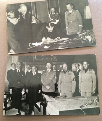 Two photographs from Hitler’s compound that Cohey recovered and sent home.