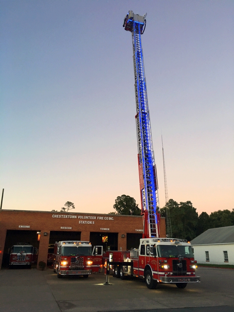 Chestertown Volunterr Fire Department ladder truck
