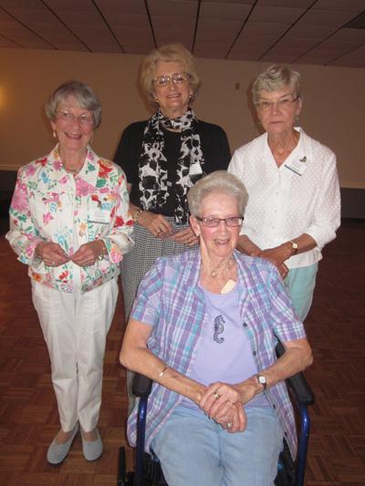 Pictured (left to right) are Estate Treasures volunteers Lois Anstey, Susan Almy, Dot Eaton and Flo Wieland, who were honored at the annual luncheon for 20 years of service. 